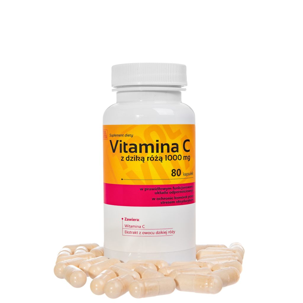 WITAMINA C Z DZIKĄ RÓŻĄ | 80 kapsułek – zdjęcie 1