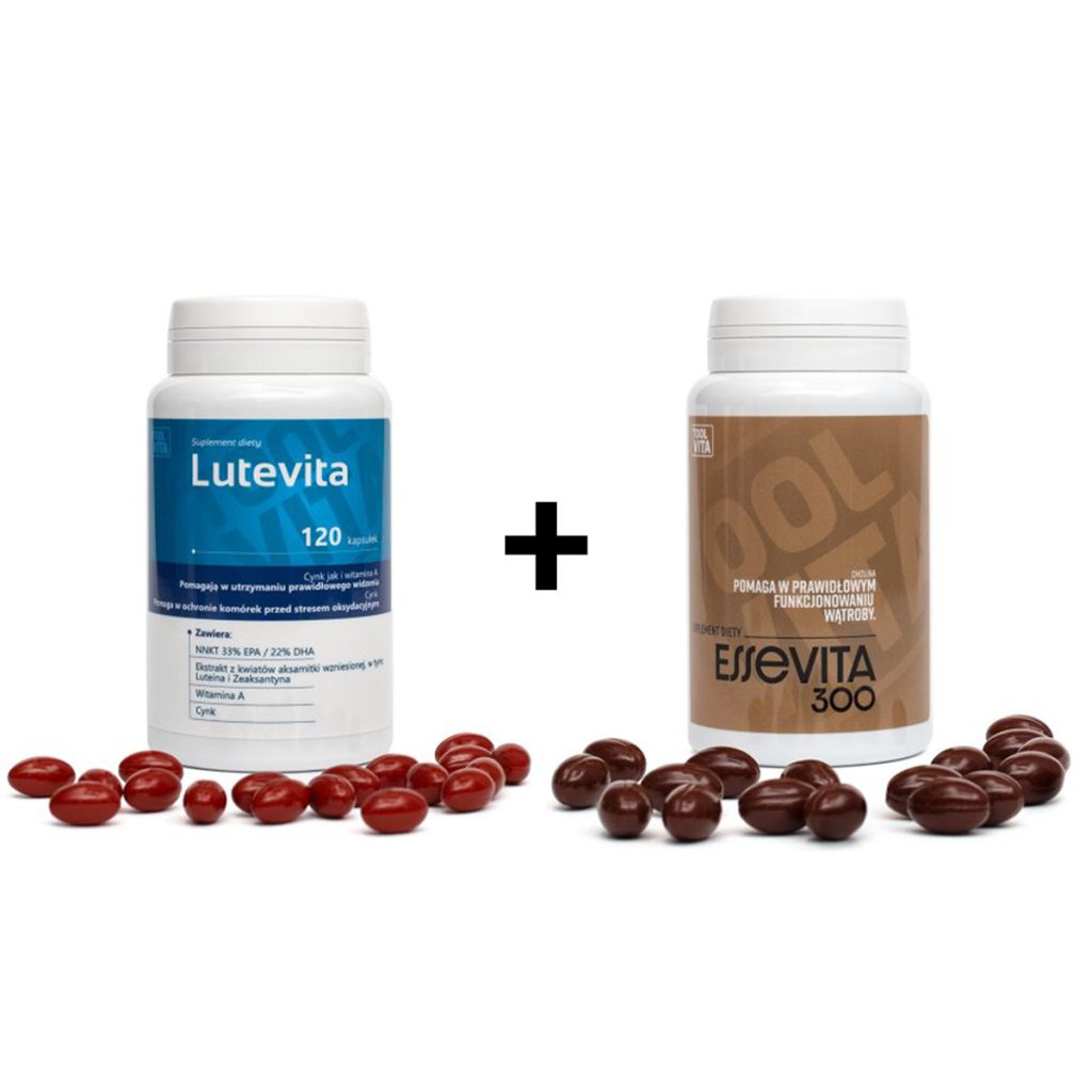 LUTEINA LUTEVITA, WIT. A, CYNK, EPA, DHA | 120 kapsułek + ESSEVITA 300 MG | 120 kapsułek – zdjęcie 1